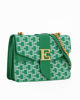 Immagine di ENRICO COVERI - BORSA VERDE RIGIDA LOGGATA CON DUE SCOMPARTI E LOGO METALLICO SULLA PATTA