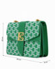 Immagine di ENRICO COVERI - BORSA VERDE RIGIDA LOGGATA CON DUE SCOMPARTI E LOGO METALLICO SULLA PATTA