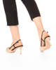 Immagine di LAURA BIAGIOTTI - Décolleté slingback beige con applicazione logo sulla punta, tacco 7CM