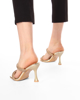 Immagine di MISS GLOBO - Sandalo gioiello oro con punta quadrata e strass, tacco 8CM