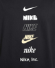 Immagine di NIKE - T shirt girocollo da uomo nera in cotone con dettagli bianchi e oro
