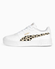 Immagine di PUMA - Sneakers bianca con logo leopardato e soletta in memory foam, numerata 36/39 - CARINA 2.0 ANIMAL JR