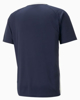 Immagine di PUMA - T shirt da padel uomo blu e bianca in tessuto traspirante con logo giallo fluo