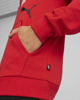 Immagine di PUMA - Felpa da uomo rossa con cappuccio e logo bianco e nero