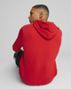 Immagine di PUMA - Felpa da uomo rossa con cappuccio e logo bianco e nero