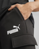 Immagine di PUMA - Pantaloni corti cargo da uomo neri con logo bianco