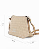 Immagine di SERGIO TACCHINI - Borsa beige con tracolla regolabile e borchie laterali