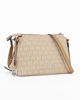 Immagine di SERGIO TACCHINI - Borsa beige con tracolla regolabile e borchie laterali