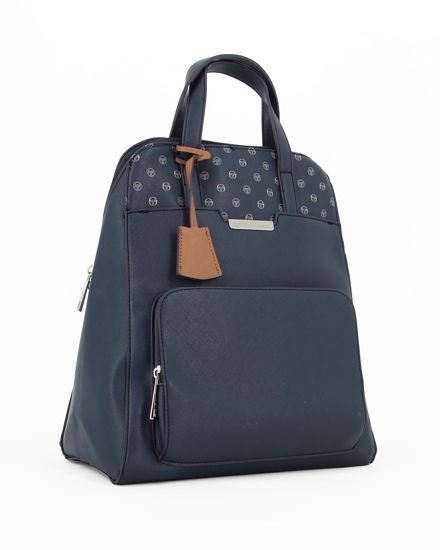 Immagine di SERGIO TACCHINI - Zaino blu con spalline regolabili e due tasche frontali