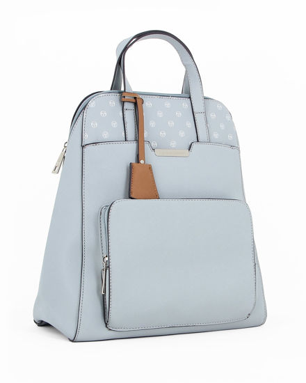 Immagine di SERGIO TACCHINI - Zaino azzurro con spalline regolabili e due tasche frontali