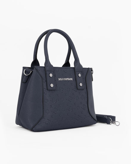 Immagine di SOLO SOPRANI - Borsa blu con tracolla removibile