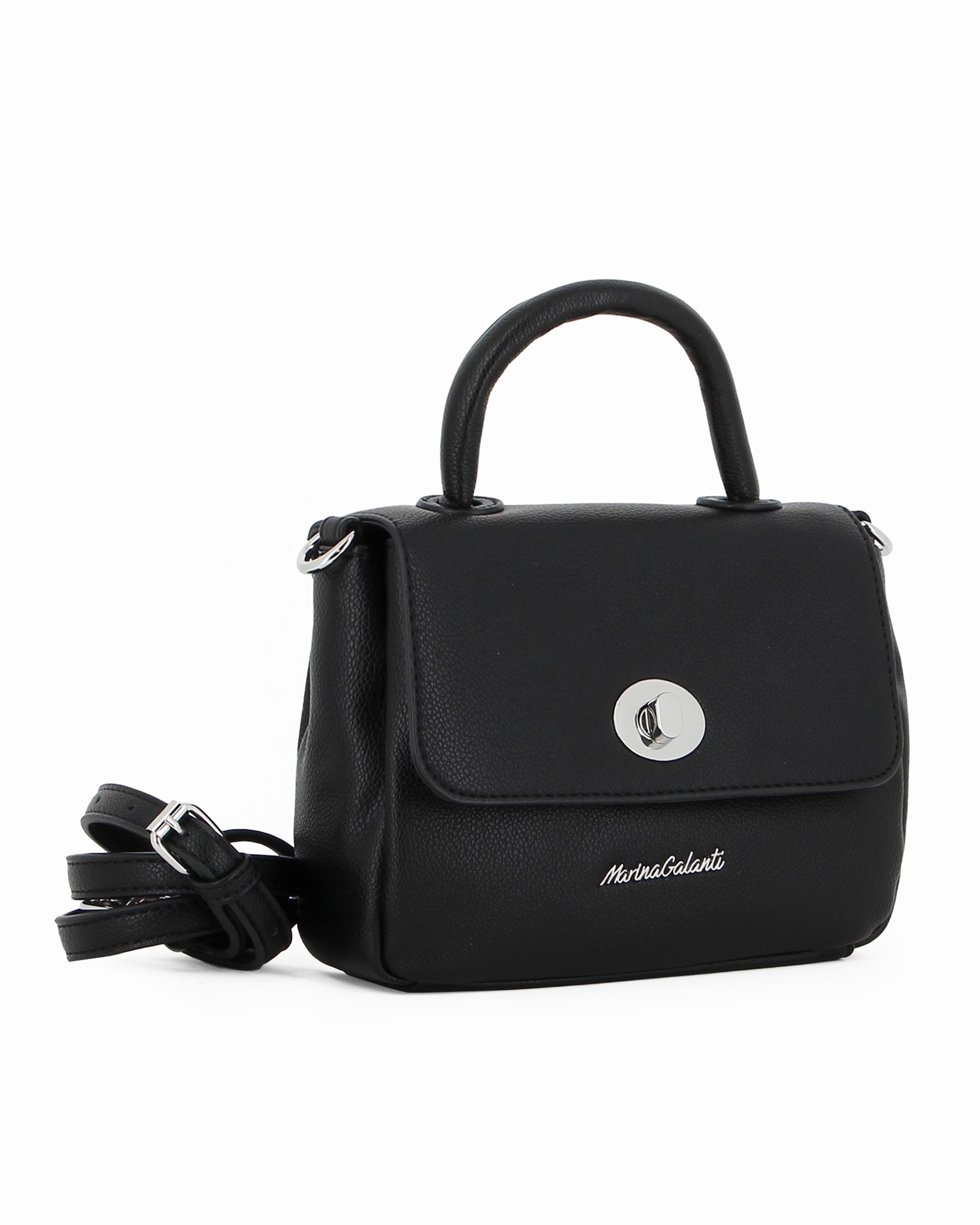 MARINA GALANTI Borsa Hobo Piccola Donna In Vera Pelle Con Manico Allungabile E Zip, Made In Italy