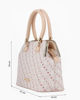 Immagine di CORTINA POLO STYLE - Bauletto due manici beige e arancio loggata con tre scomparti principali e tracolla removibile