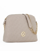 Immagine di CORTINA POLO STYLE - Borsa beige con ricami frontali e tracolla scorrevole