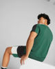 Immagine di PUMA - T shirt girocollo da uomo verde e nera in cotone con dettagli bianchi