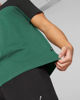 Immagine di PUMA - T shirt girocollo da uomo verde e nera in cotone con dettagli bianchi