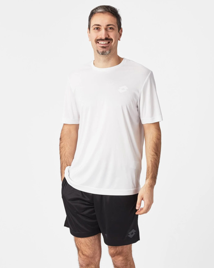 Immagine di LOTTO - T shirt sportiva da uomo bianca in tessuto traspirante