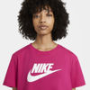 Immagine di NIKE - T shirt da donna fuchsia loose fit con logo bianco