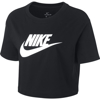 Immagine di NIKE - T shirt da donna nera loose fit con logo bianco