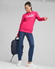 Immagine di PUMA - Felpa da donna fuchsia con logo bianco e cappuccio
