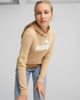 Immagine di PUMA - Felpa da donna beige con logo bianco e cappuccio