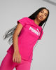 Immagine di PUMA - T shirt girocollo da donna fuchsia in cotone con logo bianco