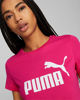 Immagine di PUMA - T shirt girocollo da donna fuchsia in cotone con logo bianco