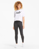 Immagine di PUMA - T shirt da donna bianca relaxed fit con logo nero