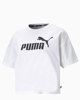 Immagine di PUMA - T shirt da donna bianca relaxed fit con logo nero