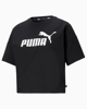 Immagine di PUMA - T shirt da donna nera relaxed fit con logo bianco