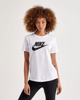 Immagine di NIKE - T shirt girocollo da donna bianca con logo nero