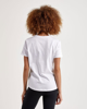Immagine di NIKE - T shirt girocollo da donna bianca con logo nero