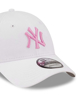 Immagine di NEW ERA - Cappello bianco regolabile con logo rosa - 9 FORTY