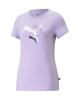 Immagine di PUMA - T shirt lilla in cotone con logo bianco e nero