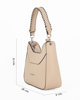 Immagine di MARINA GALANTI - Borsa beige a spalla con borchie e tracolla rimovibile