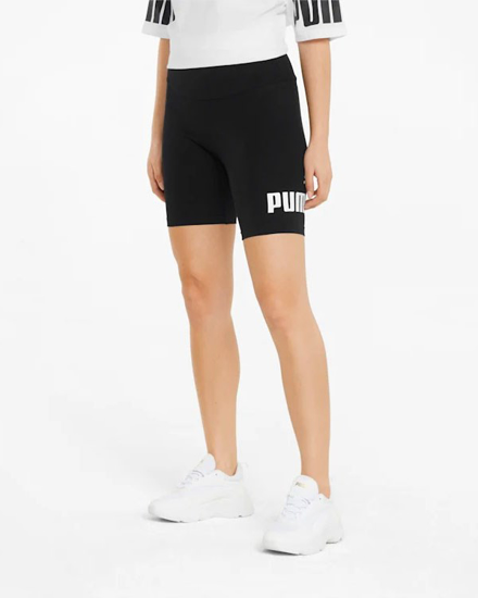 Immagine di PUMA - Pantaloncini corti da donna neri con logo bianco
