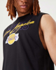 Immagine di NEW ERA - Canotta nera da uomo in cotone con logo Los Angeles Lakers