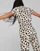 Immagine di PUMA - T shirt girocollo da donna leopardata in cotone con logo bianco