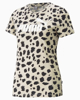 Immagine di PUMA - T shirt girocollo da donna leopardata in cotone con logo bianco