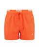 Immagine di PUMA - Costume da bagno pantaloncino corto arancione con elastico in vita e logo bianco