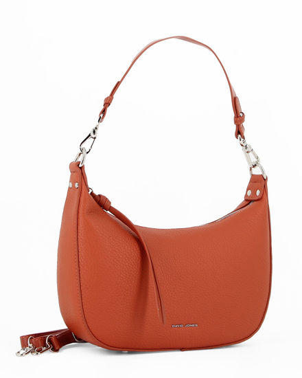Immagine di DAVID JONES - Borsa arancio a mezzaluna con tracolla rimovibile