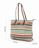 Immagine di DAVID JONES - Borsa con fantasia a righe colorate in paglia