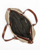 Immagine di DAVID JONES - Borsa cuoio in paglia con portachiave