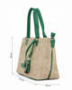 Immagine di DAVID JONES - Borsa verde in paglia con portachiave