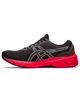 Immagine di ASICS - Scarpa da running uomo nera e rossa in maglia traspirante con ammortizzazione in GEL - GT 1000 11