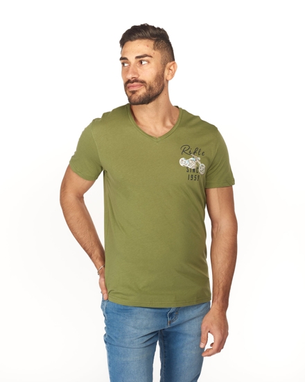 Immagine di RIFLE - TSHIRT MEZZA MANICA SCOLLO V ST.MOTO