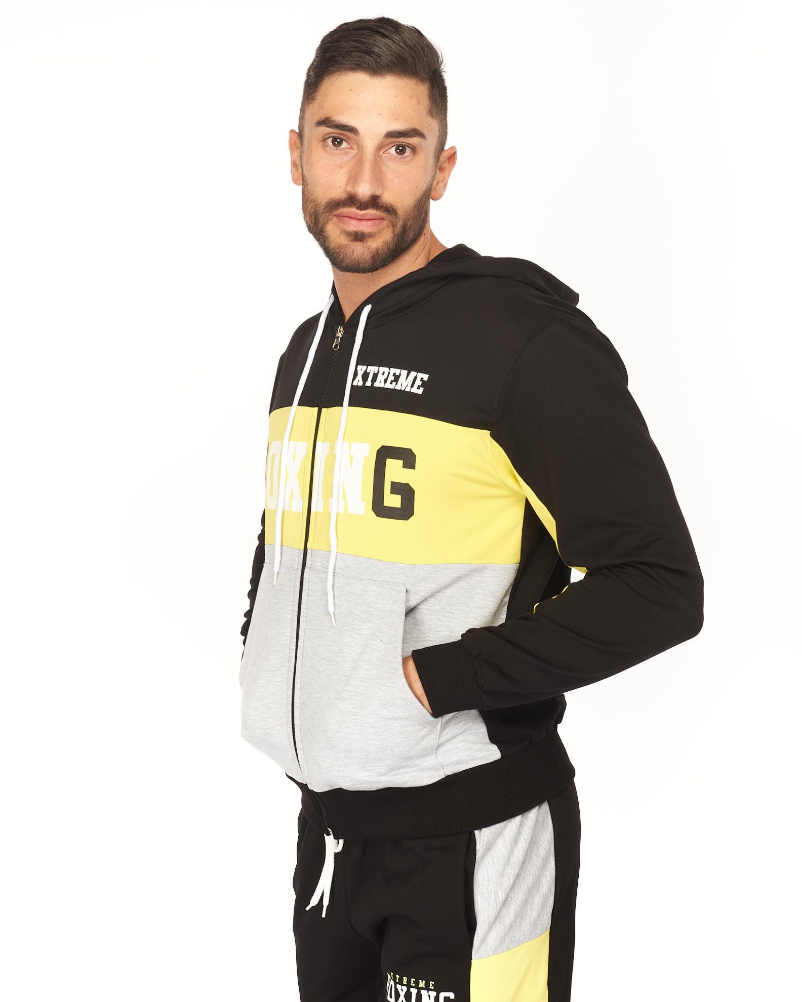 Felpa Cappuccio Uomo Zara Tuta Slim Fit Mimetica Uomo Con Zip - Felpa Cappuccio E Pantaloni Jogger, In Pile, Taglie S-2XL Tuta Mimetica Uomo Slim - Foto 8