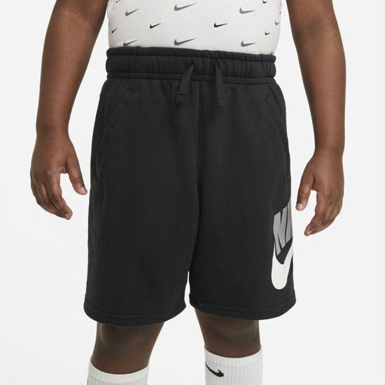 Immagine di NIKE - Pantaloni corti da bambino neri con logo bianco