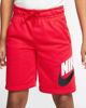 Immagine di NIKE - Pantaloni corti da bambino rossi con logo bianco e nero