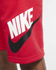 Immagine di NIKE - Pantaloni corti da bambino rossi con logo bianco e nero